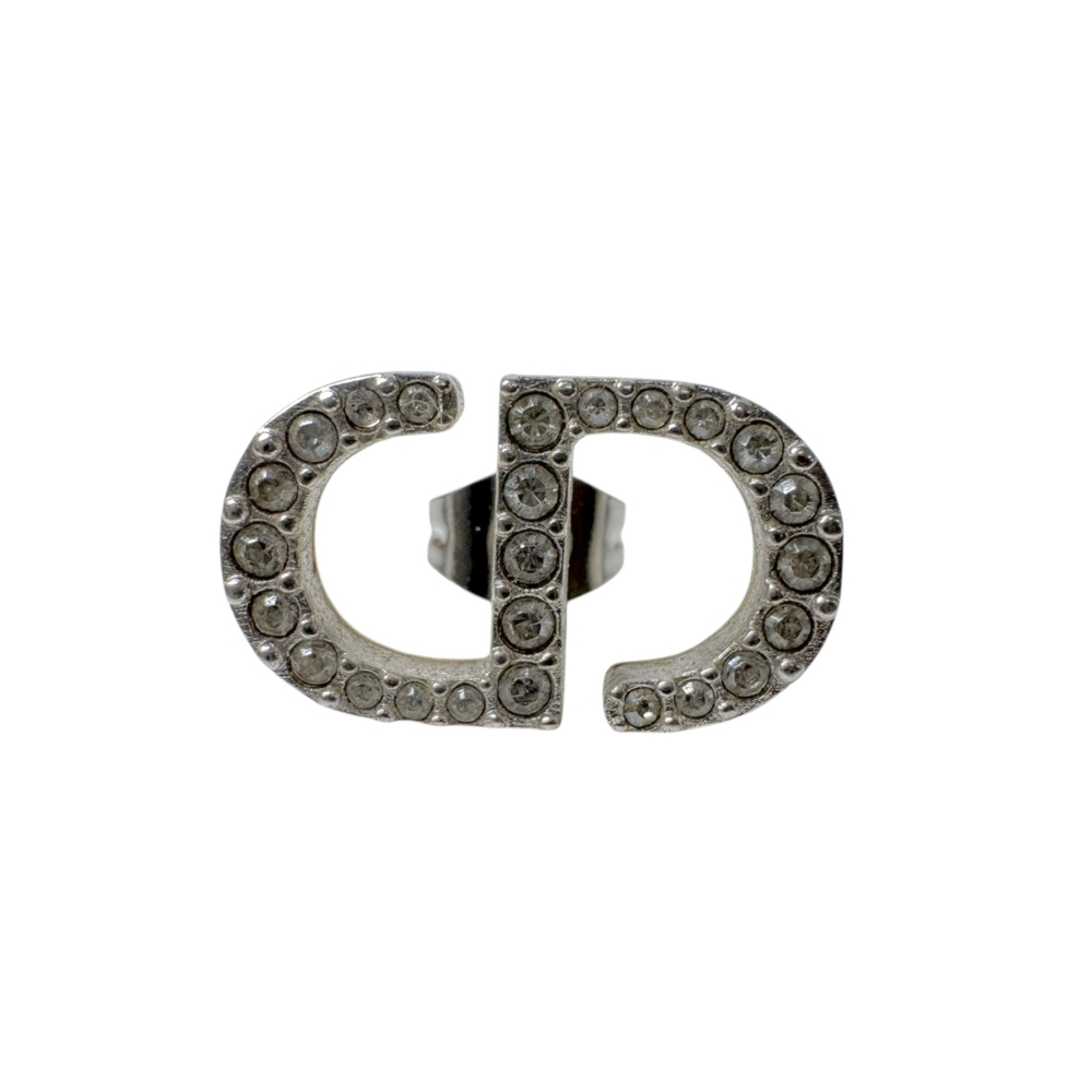 Christian Dior Dior stud earring with rhinestones, single earring, for women.